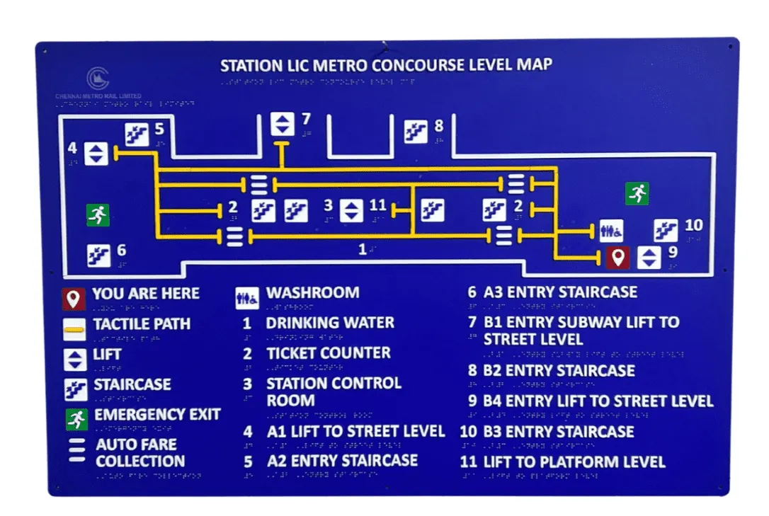 Acrylic Tactile Map