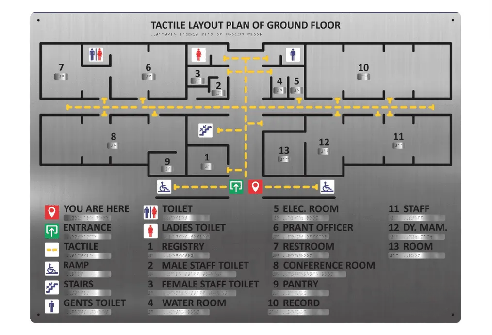 Stainless Steel Tactile Map gallery image 2
