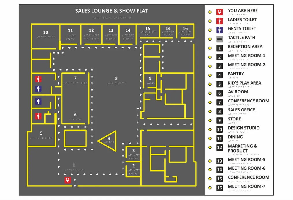 Acrylic Audio Tactile Braille Map gallery image 12