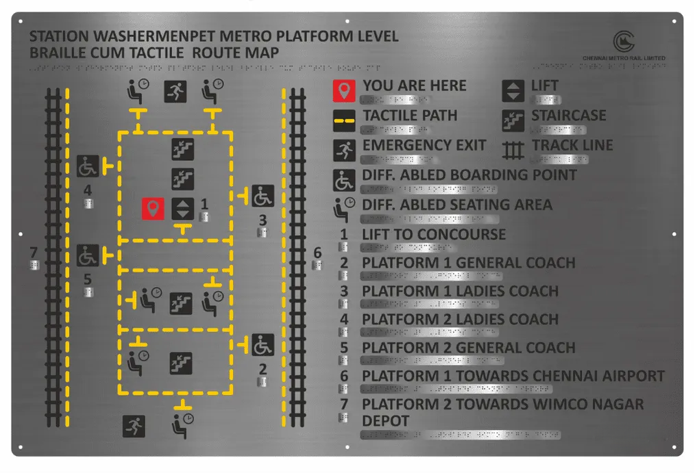 Stainless Steel Tactile Map gallery image 4